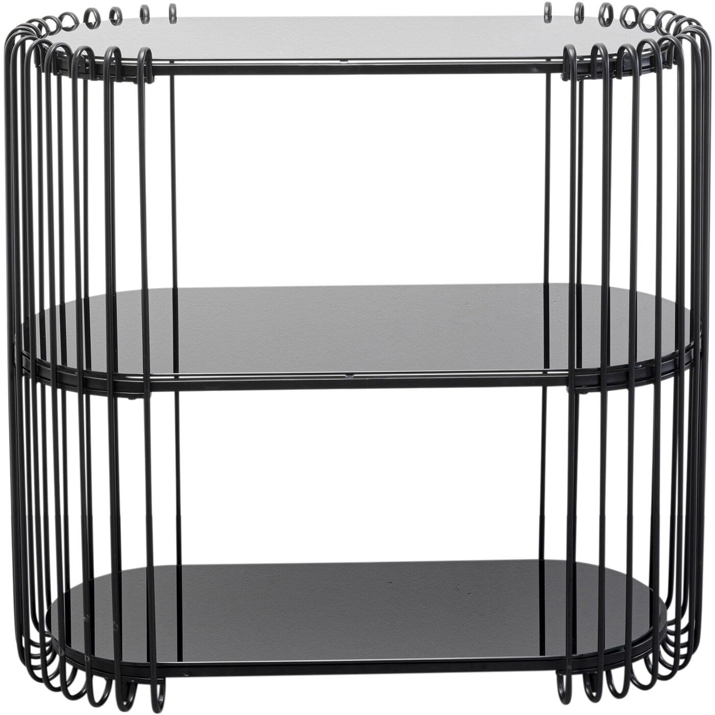 kare-design-wire-konsole-schwarz-78x81x37-cm-sideboard-mit-esg-glas image 1
