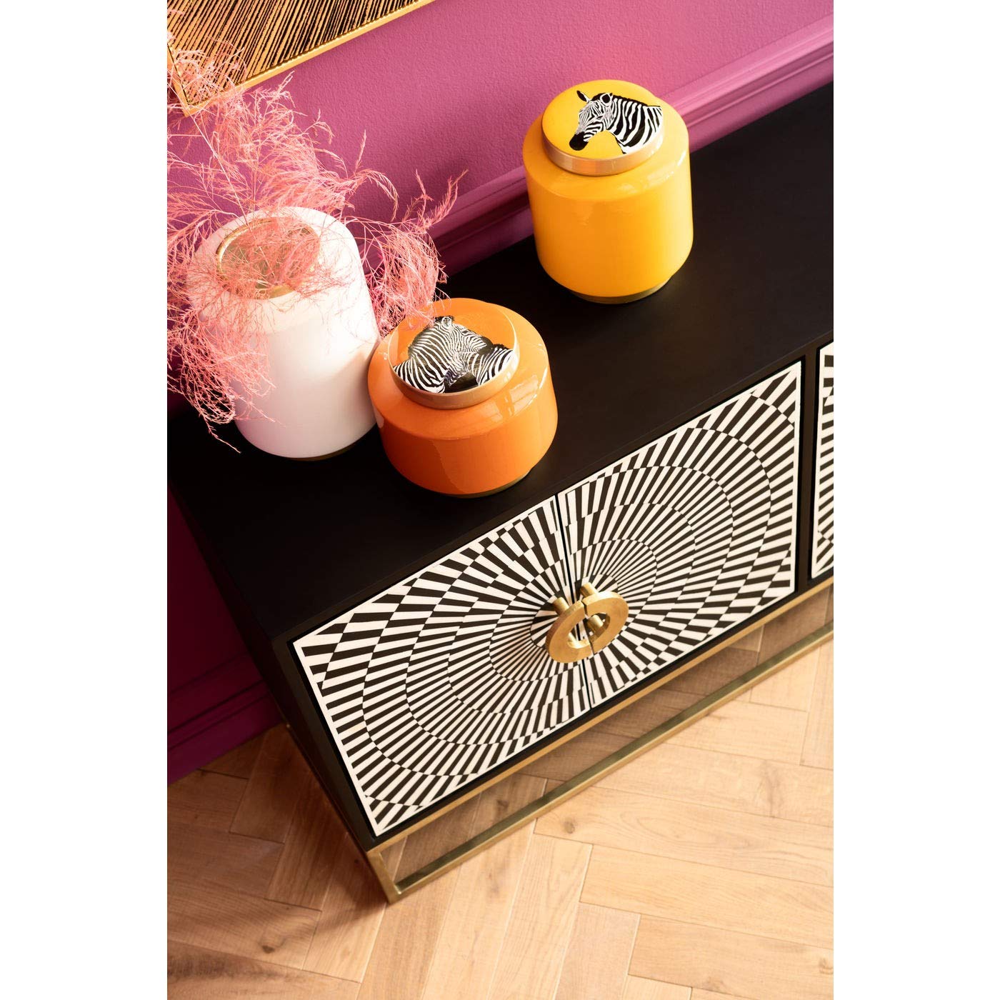 kare-design-deko-gef-zebra-orange-19-cm-aufbewahrungsdose-happy-chic image 4
