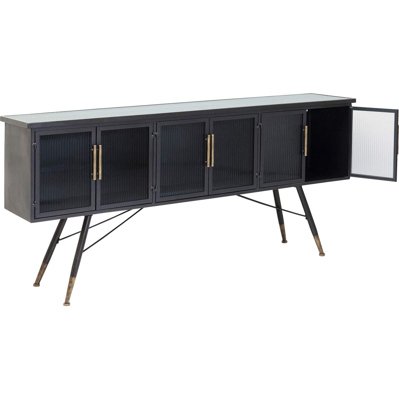 kare-design-la-gomera-sideboard-6-t-ren-180cm-tv-board-kommode-aus-stahl-und-gla image 6