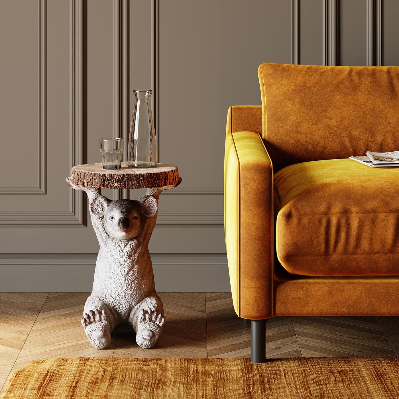 kare-design-koala-beistelltisch-grau-braun-52x35x33-cm image 2