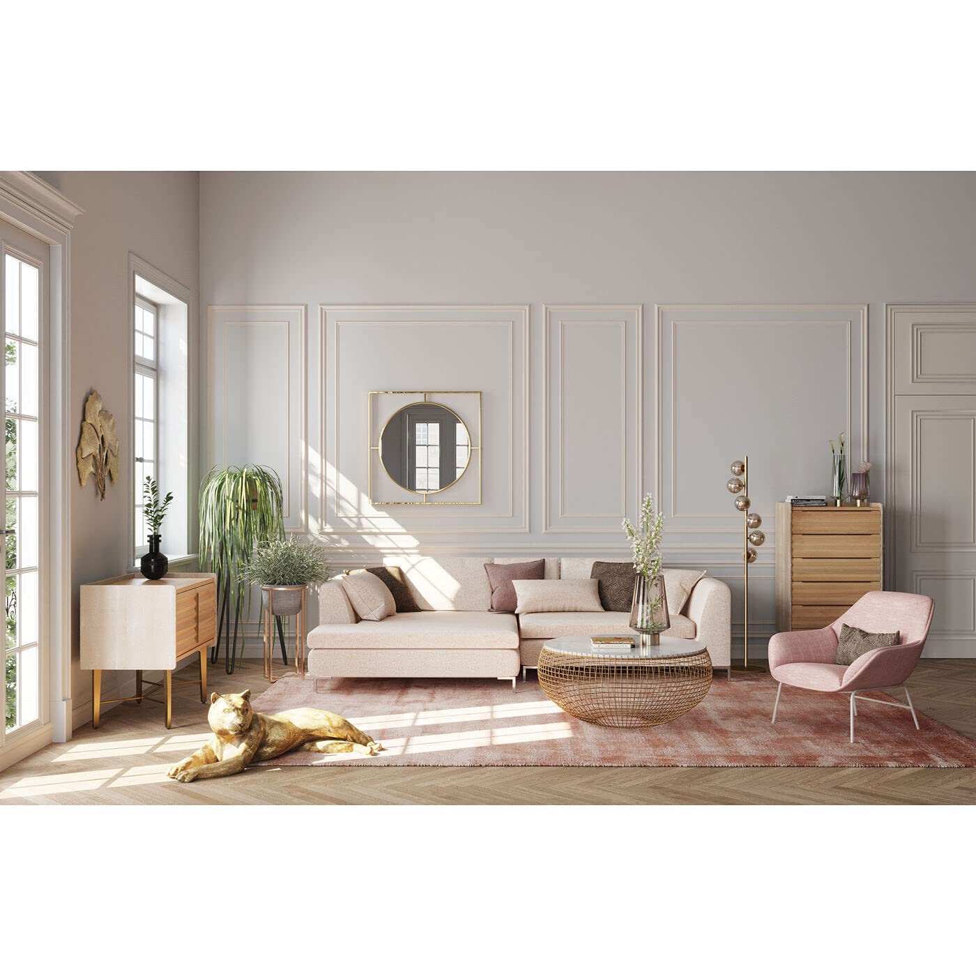 kare-design-deko-objekt-lion-gold-liegend image 4