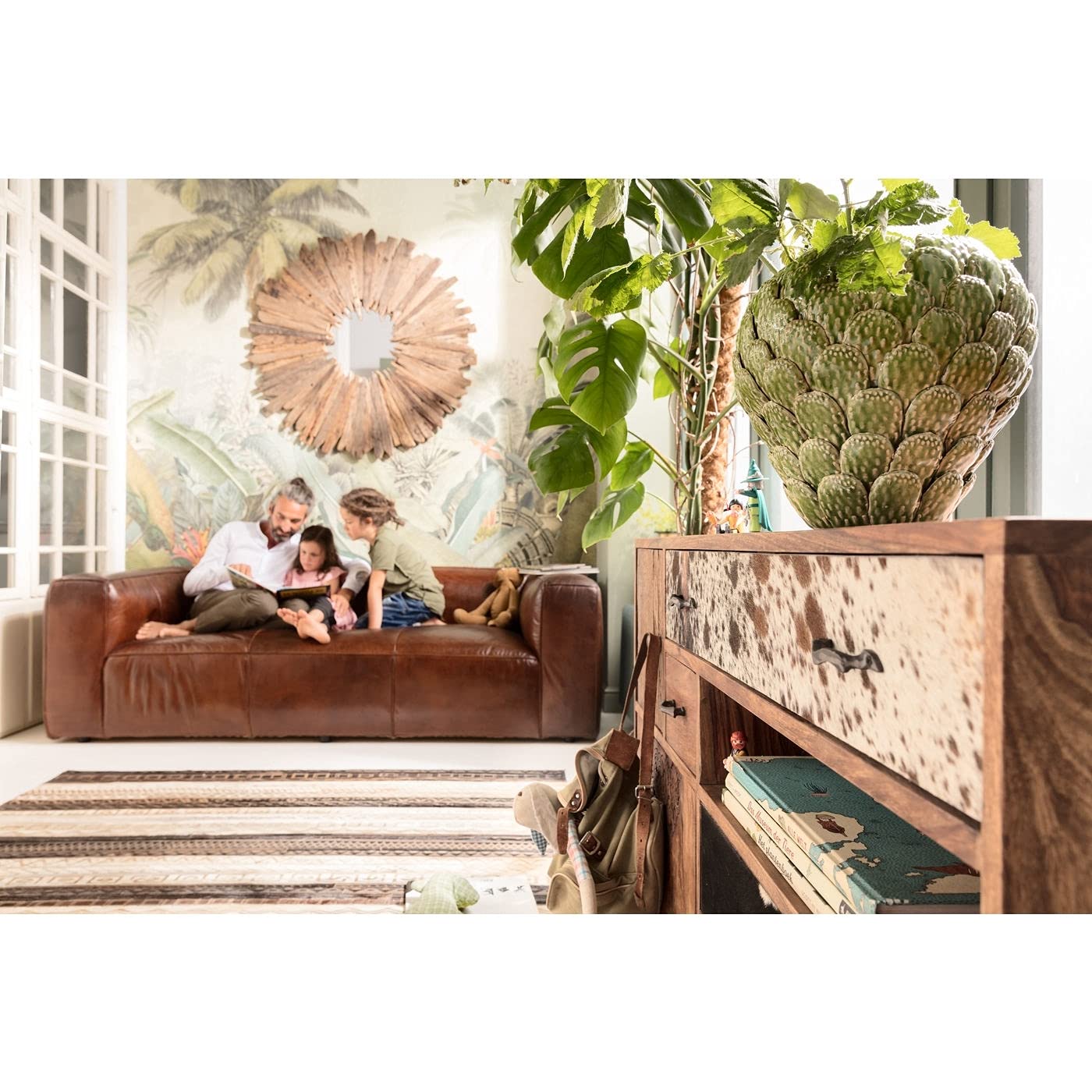 kare-design-rodeo-sideboard-kommode-braun-80x115x40-cm-mango-kuhfell image 4