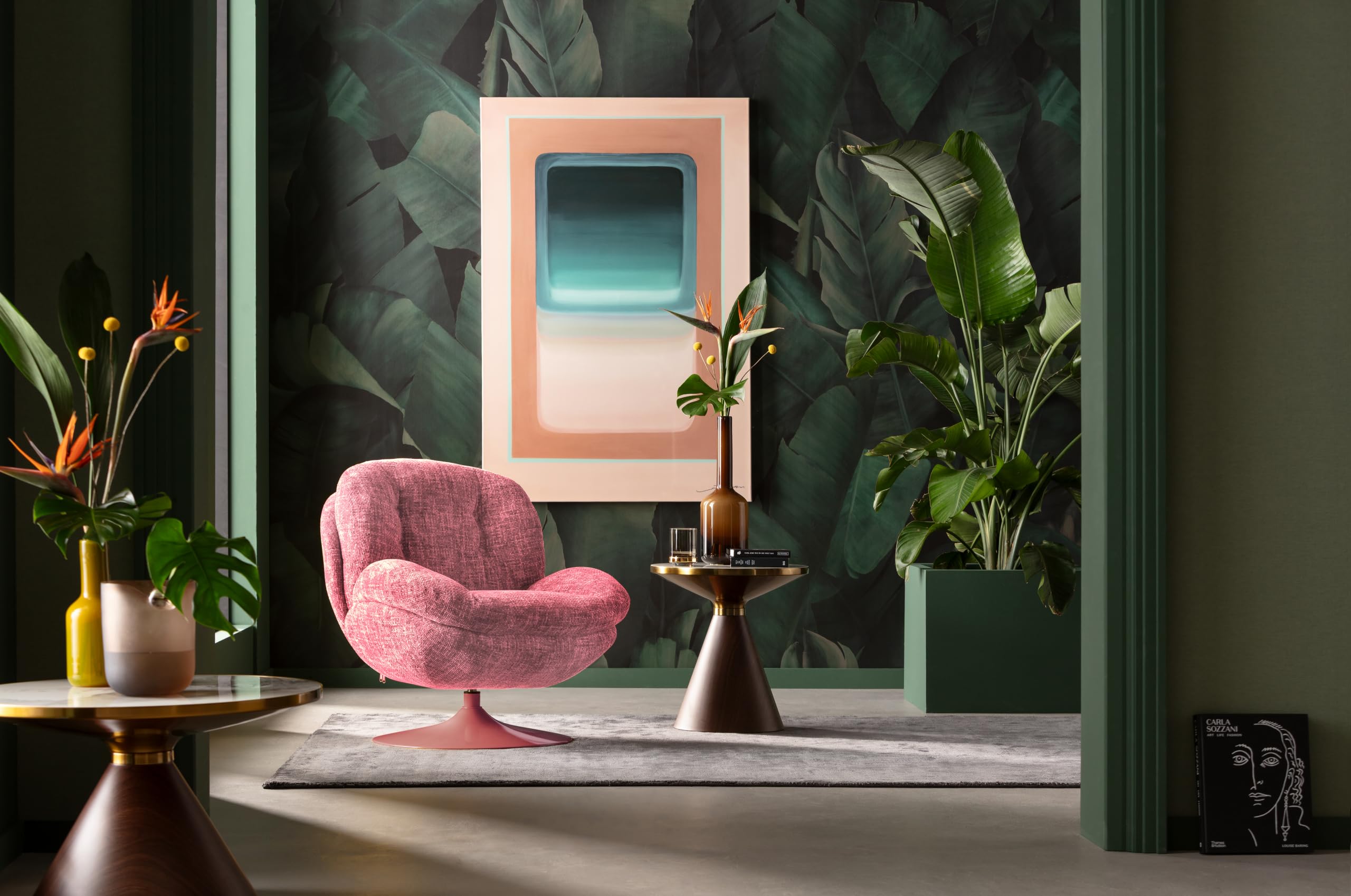 kare-design-cosy-drehsessel-pink-84x81x83-cm-360-retro-sessel image 2