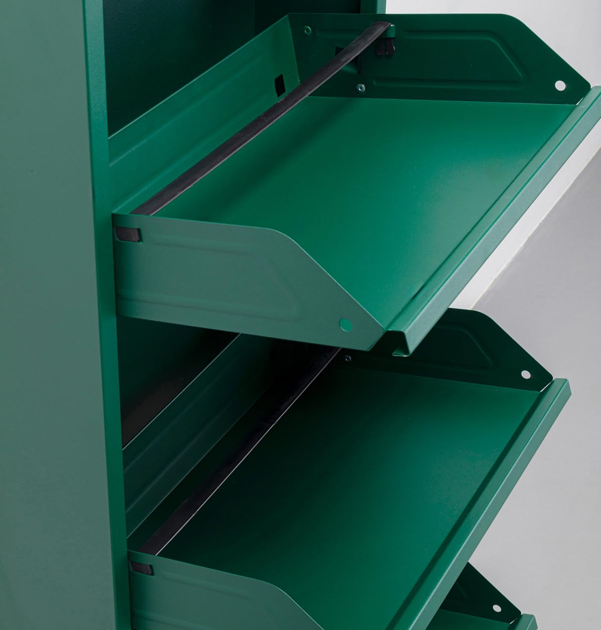 kare-design-schuhschrank-caruso-3-1-gr-n-schmal-119x50x15-cm image 3
