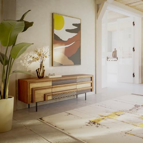 kare-design-artistic-sunrise-knitted-leinwandbild-113x73-cm-mit-rahmen image 8