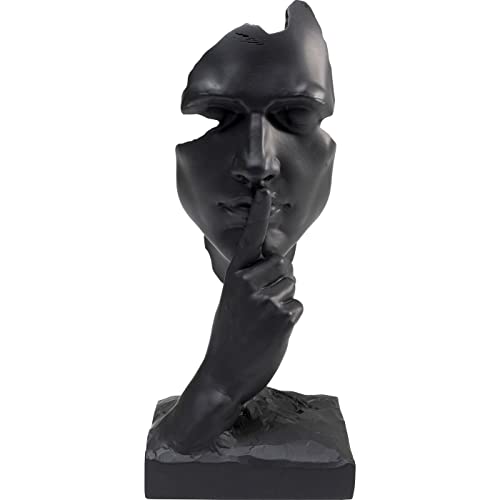kare-design-quiet-face-deko-objekt-schwarz-31x13x11-cm-skulptur image 7