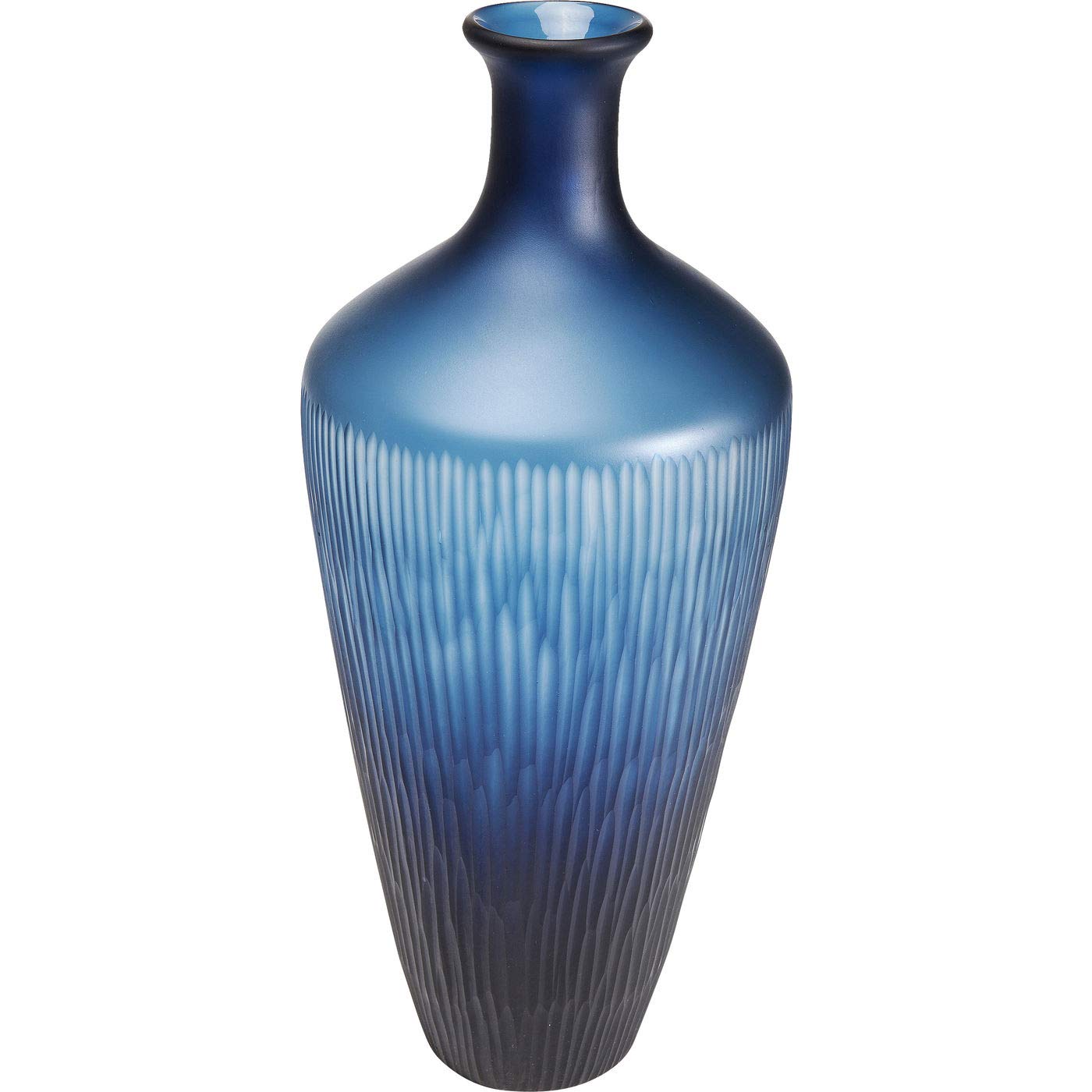 kare-design-vase-cutting-blue-taille-43-cm-bodenvase-mattglas-saphirblau image 1