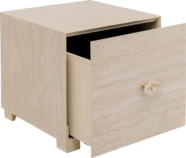 kare-design-beistelltisch-travertino-beige-45x45x45-cm-mit-schublade-steinoptik image 1