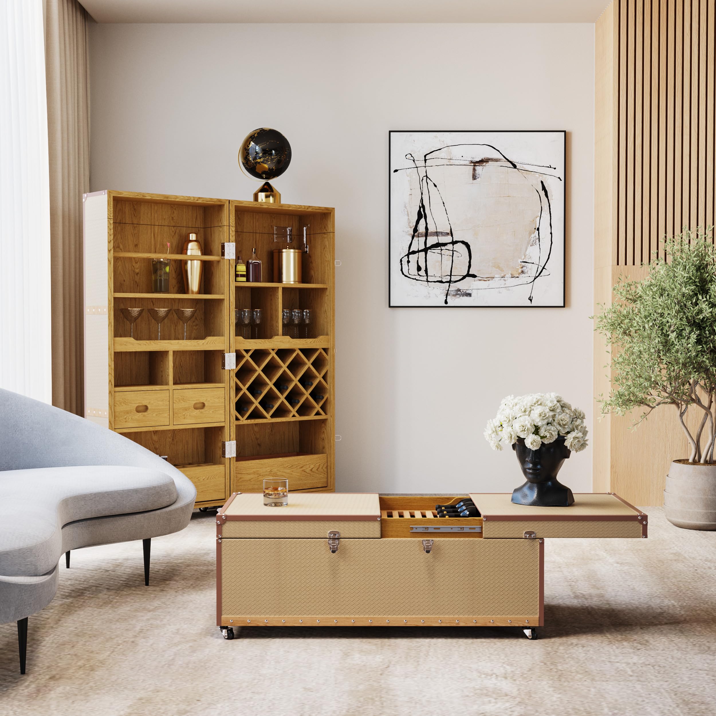 kare-design-leinwandbild-dust-grau-100x100-cm-massivholz-rahmen image 2