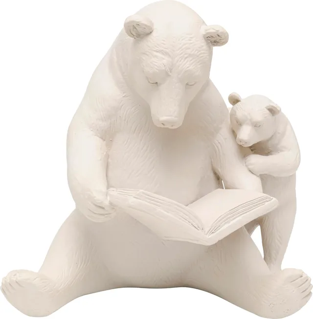 kare-design-reading-bears-deko-figur-greige-18x20x16-cm-b-ren-mit-buch-handgefer image 1