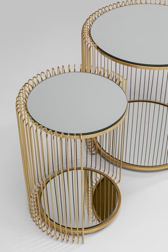 kare-design-wire-double-beistelltisch-2er-set-gold-45-cm-mit-spiegelglas image 8
