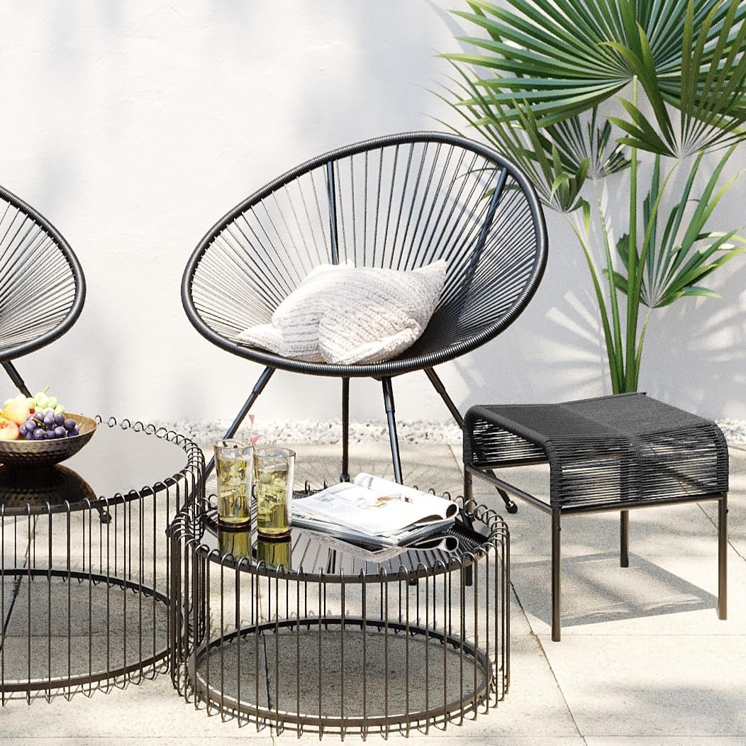 kare-design-hocker-acapulco-mono-schwarz-indoor-outdoor-retro-hocker image 3