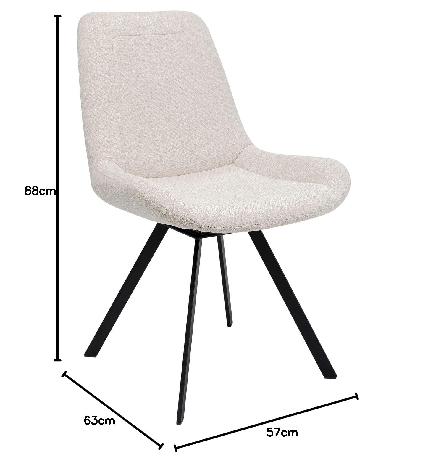 kare-design-baron-drehstuhl-creme-esszimmer-schreibtischstuhl-88x57x63-cm-180-dr image 3