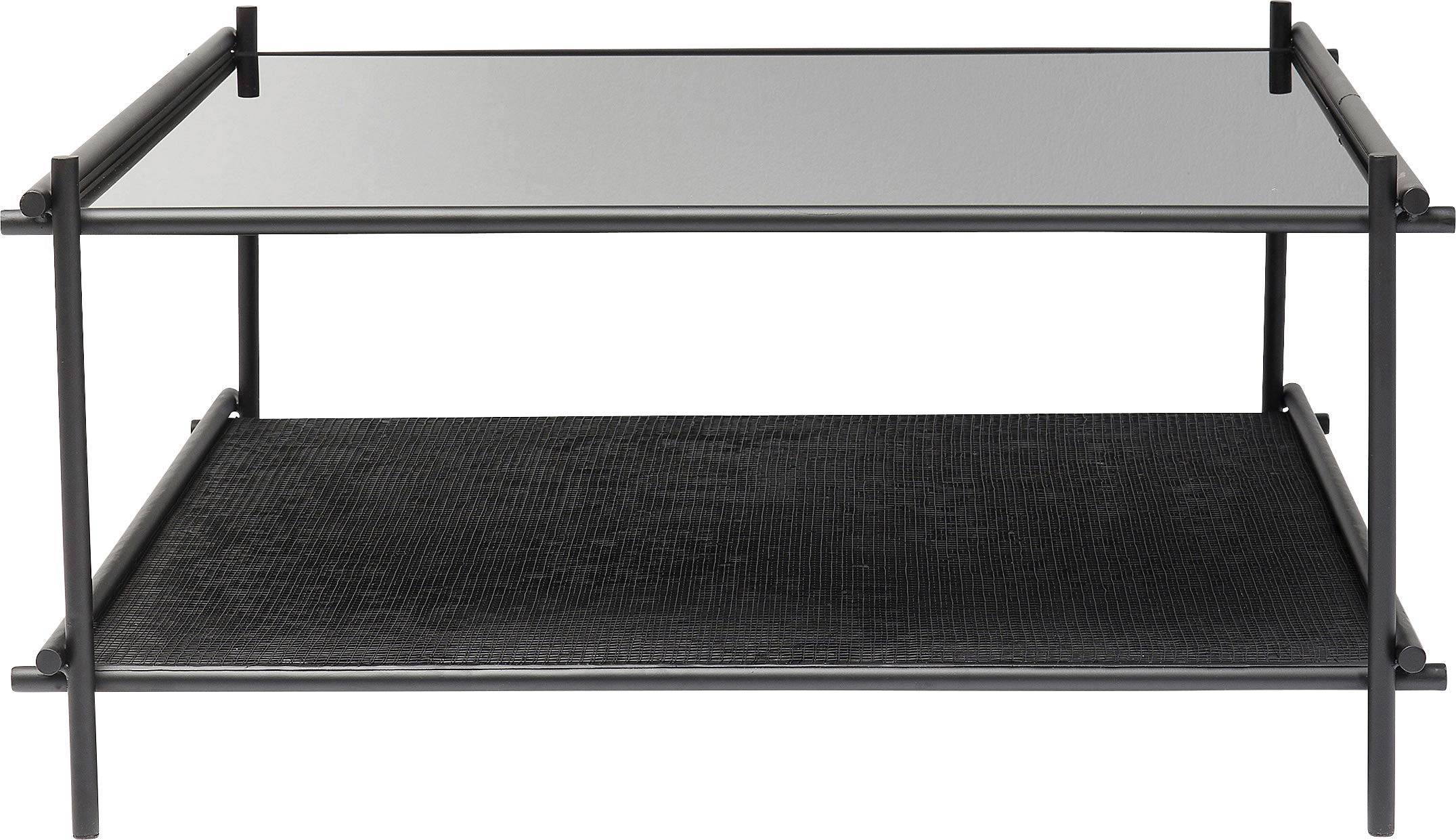 kare-design-couchtisch-mesh-80x80-cm-schwarz-mit-pvc-netzablage image 1