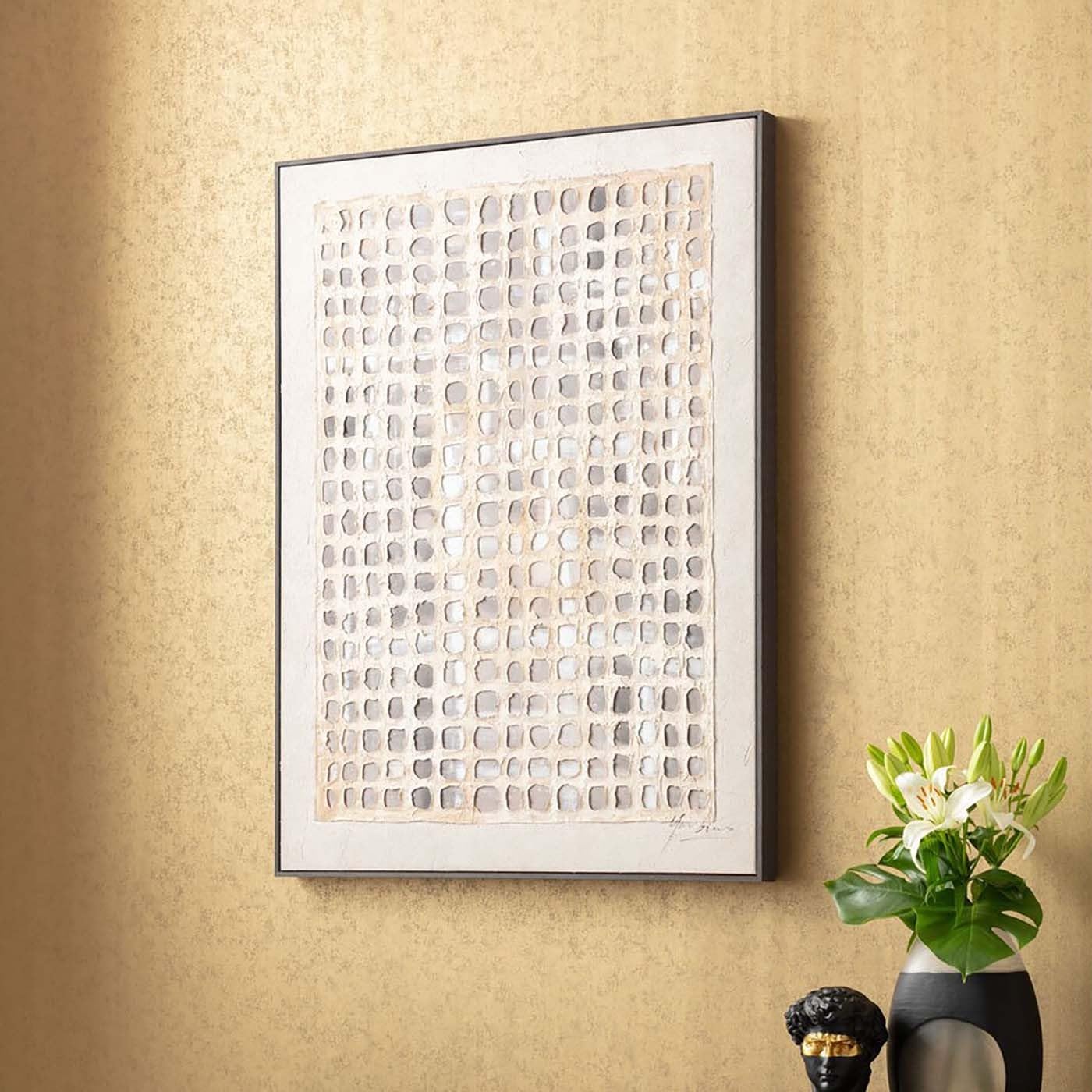 kare-design-wandbild-glitter-curtain-beige-gerahmtes-acryl-bild-120x90-cm image 5