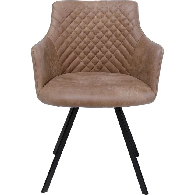 kare-design-drehstuhl-coco-braun-esszimmerstuhl-360-drehbar-84x53x60cm image 1
