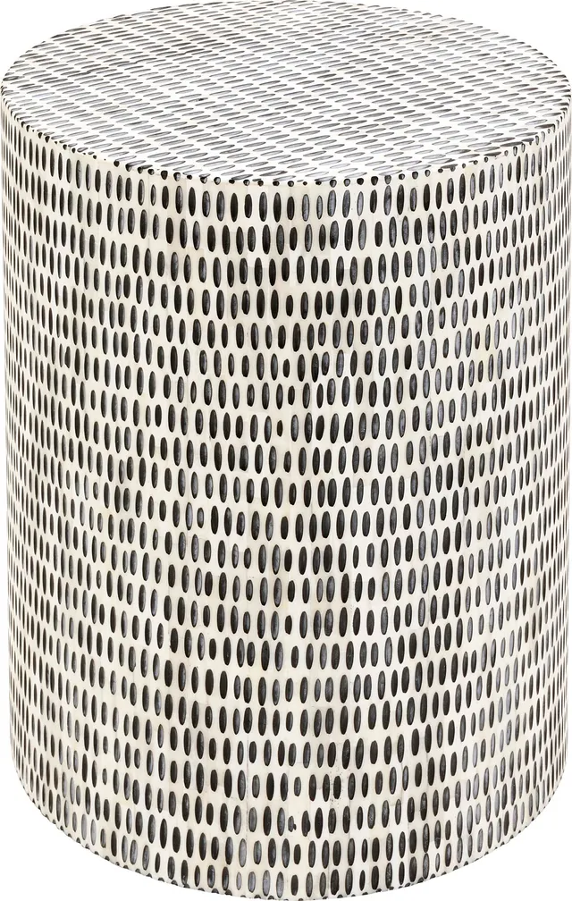 kare-design-beistelltisch-piano-rund-schwarz-wei-36-cm-durchmesser image 1