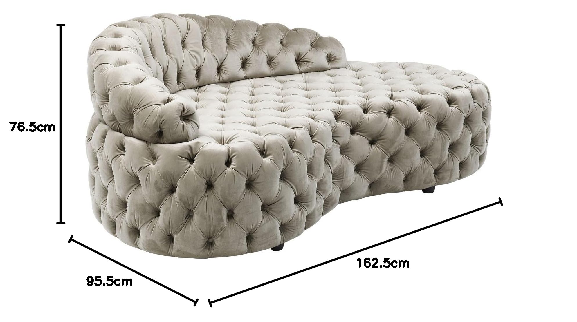 kare-design-sofa-santa-barbara-recamiere-creme-162-cm image 3