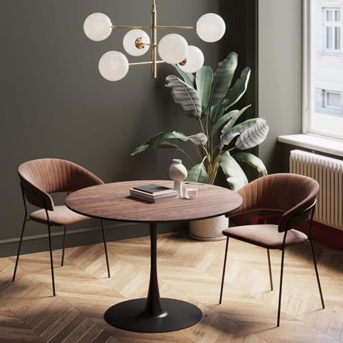 kare-design-schickeria-esstisch-rund-walnuss-schwarz-110-cm image 7