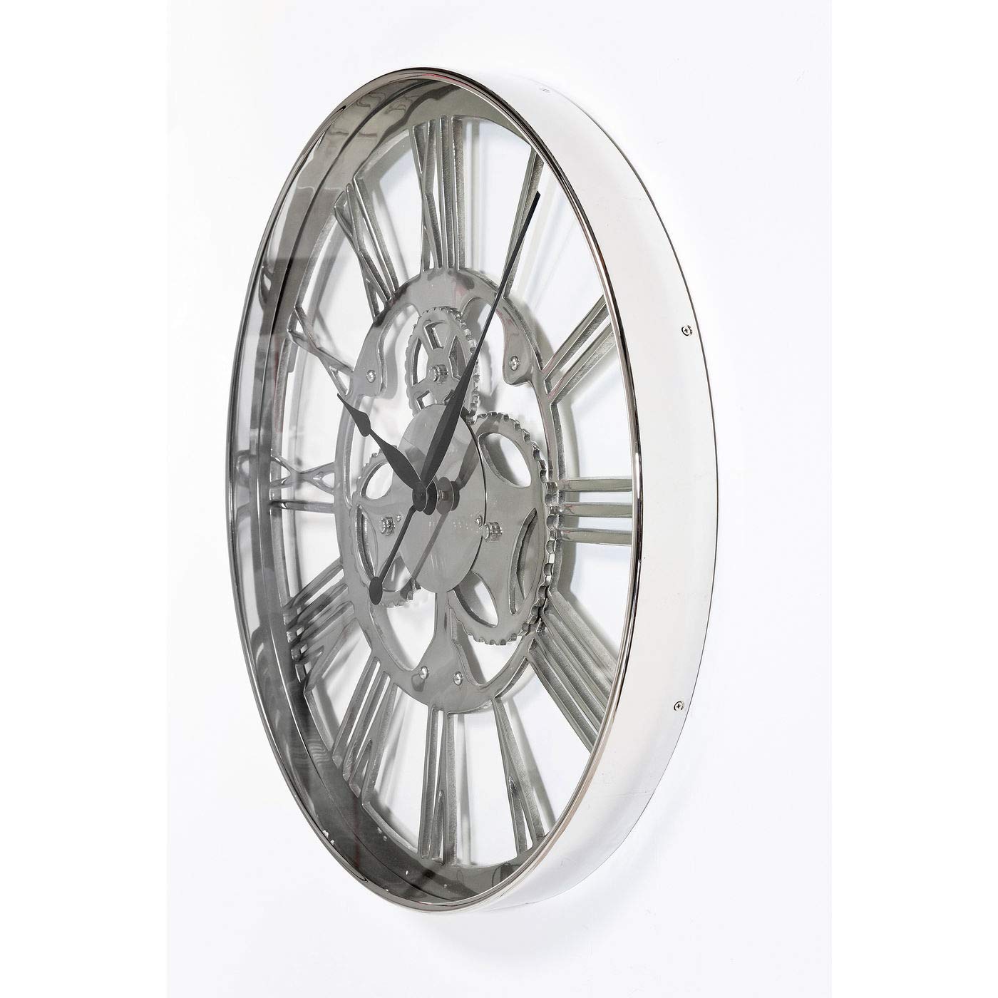 kare-design-wanduhr-gear-silber-60-cm-aluminium-quarzuhr image 3