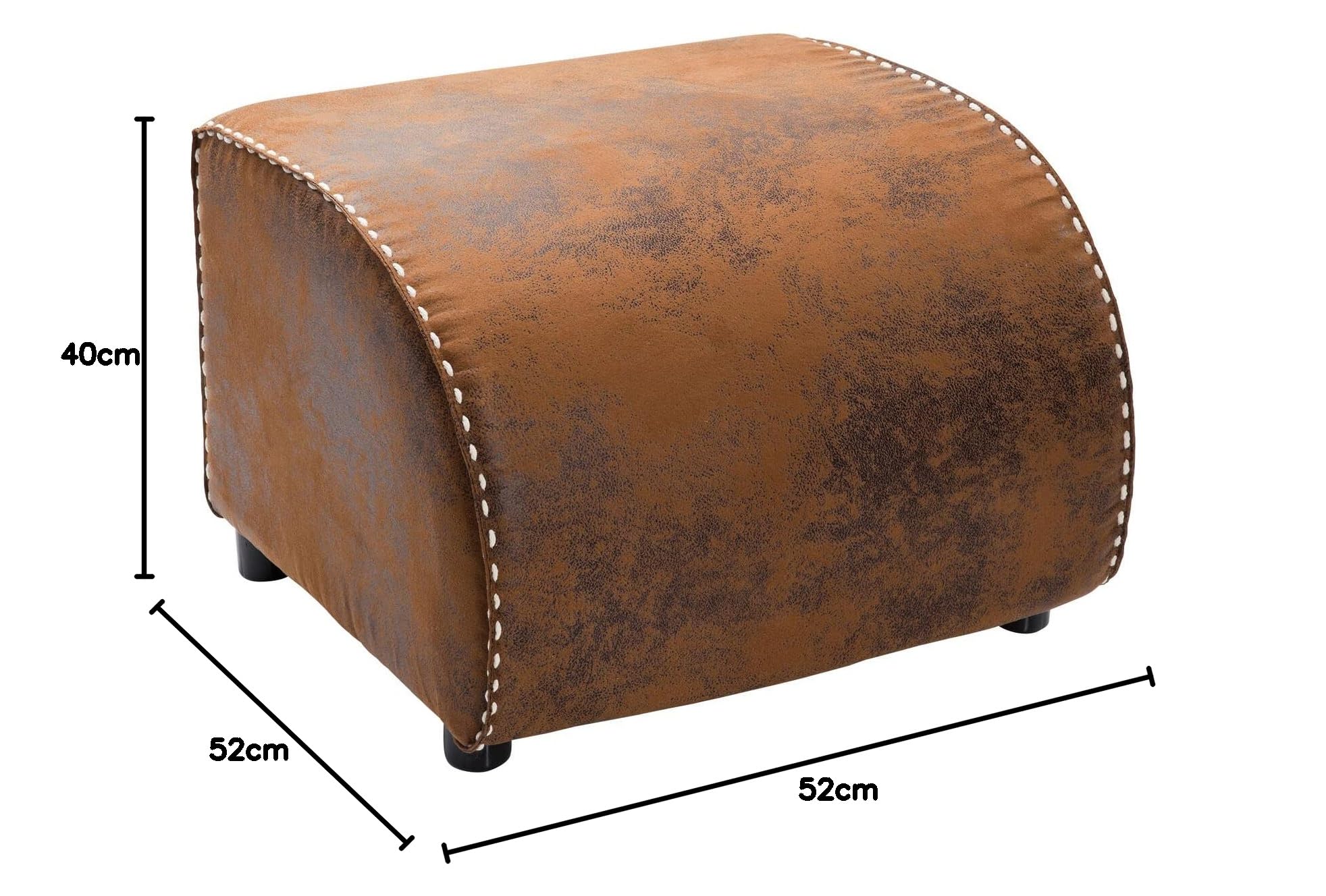 kare-design-hocker-ritmo-vintage-econo-fu-hocker-braun-40x52x60cm image 2