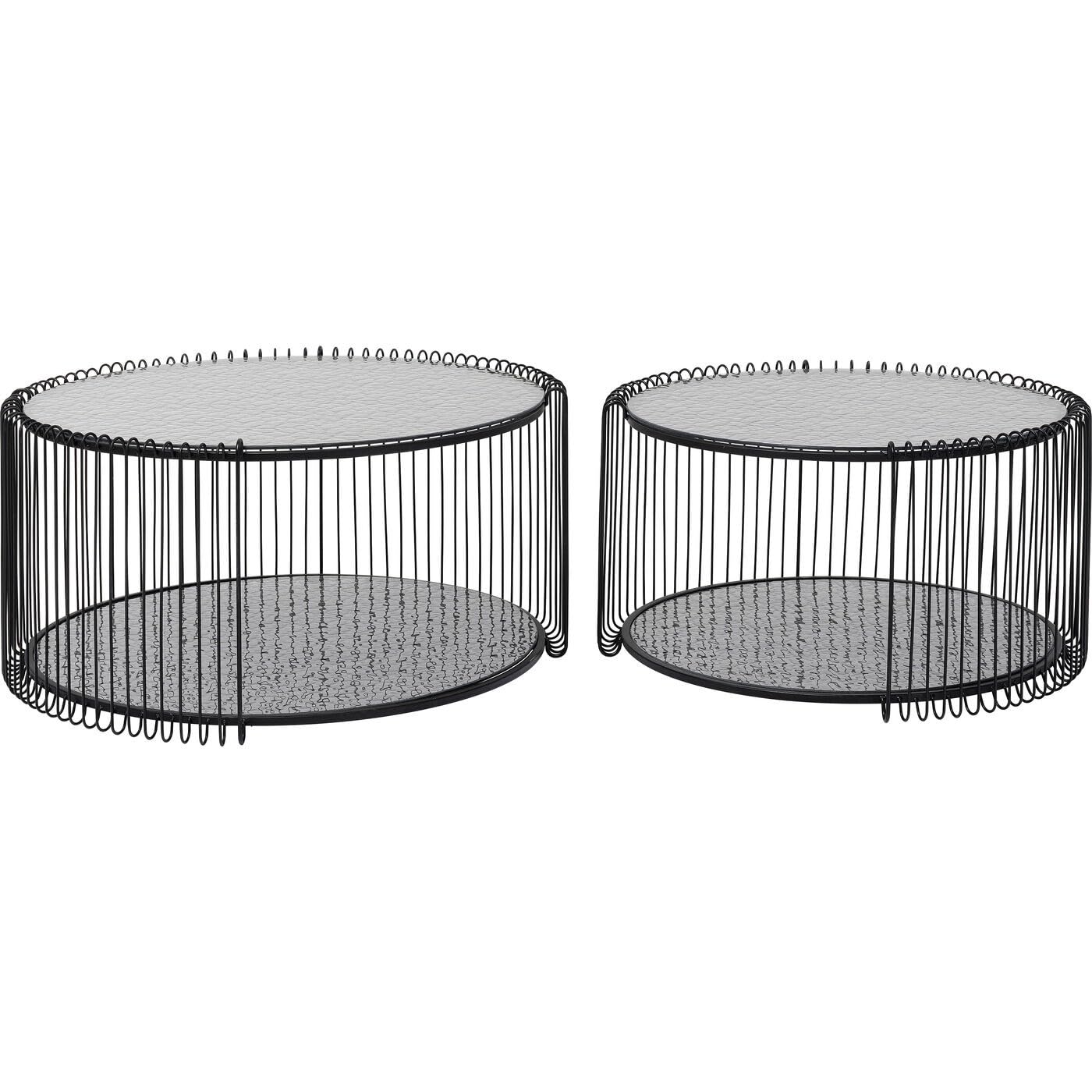 kare-design-couchtisch-wire-double-bubble-2er-set-schwarz-rund-glas-63-cm image 4