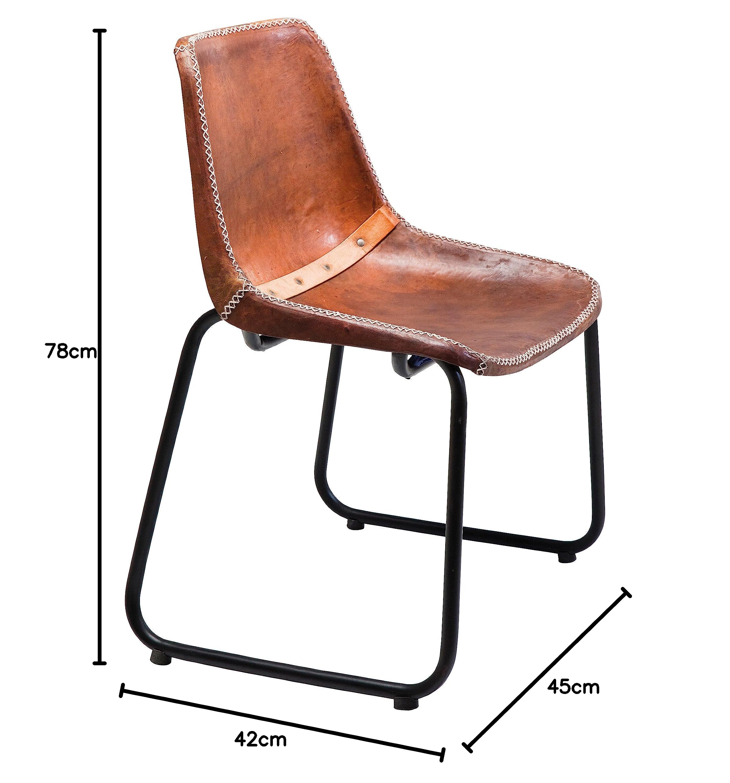 kare-design-vintage-leather-stuhl-braun-cognac-ziegenleder-42-x-45-x-78-cm image 3