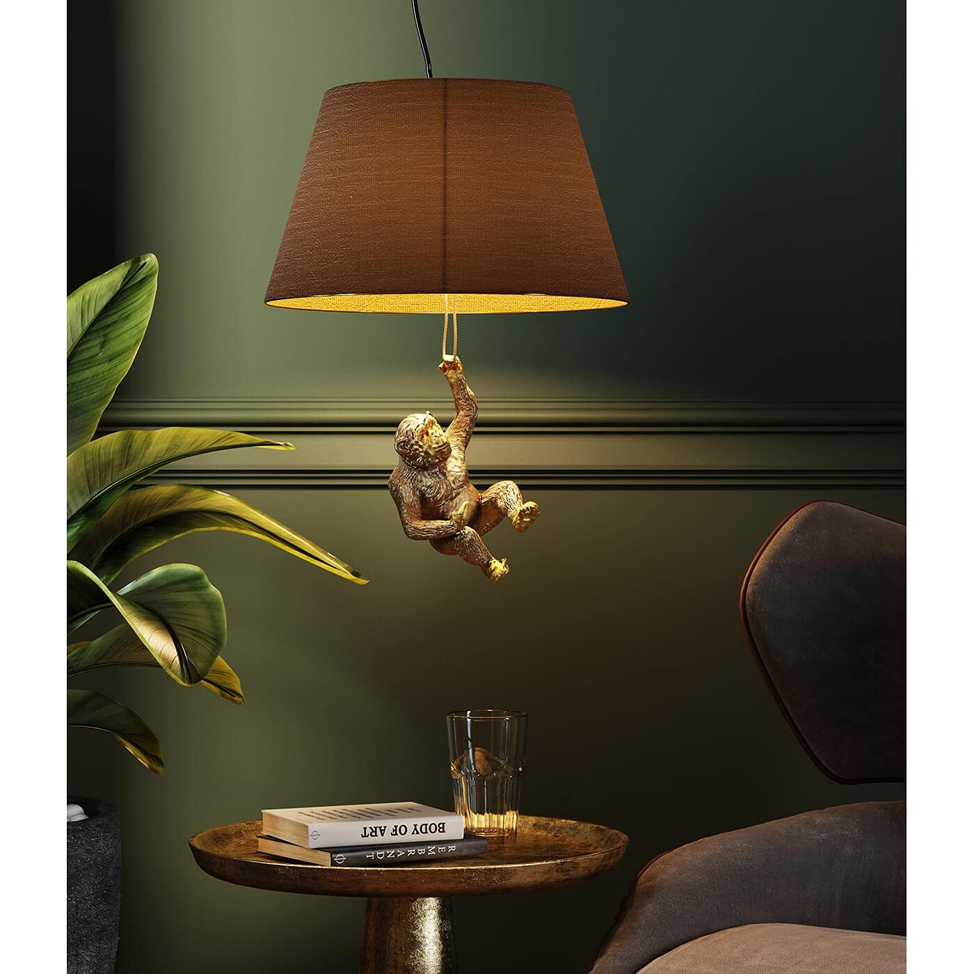 kare-design-h-ngeleuchte-swinging-baby-ape-48x35x35cm-affenlampe-gold image 2