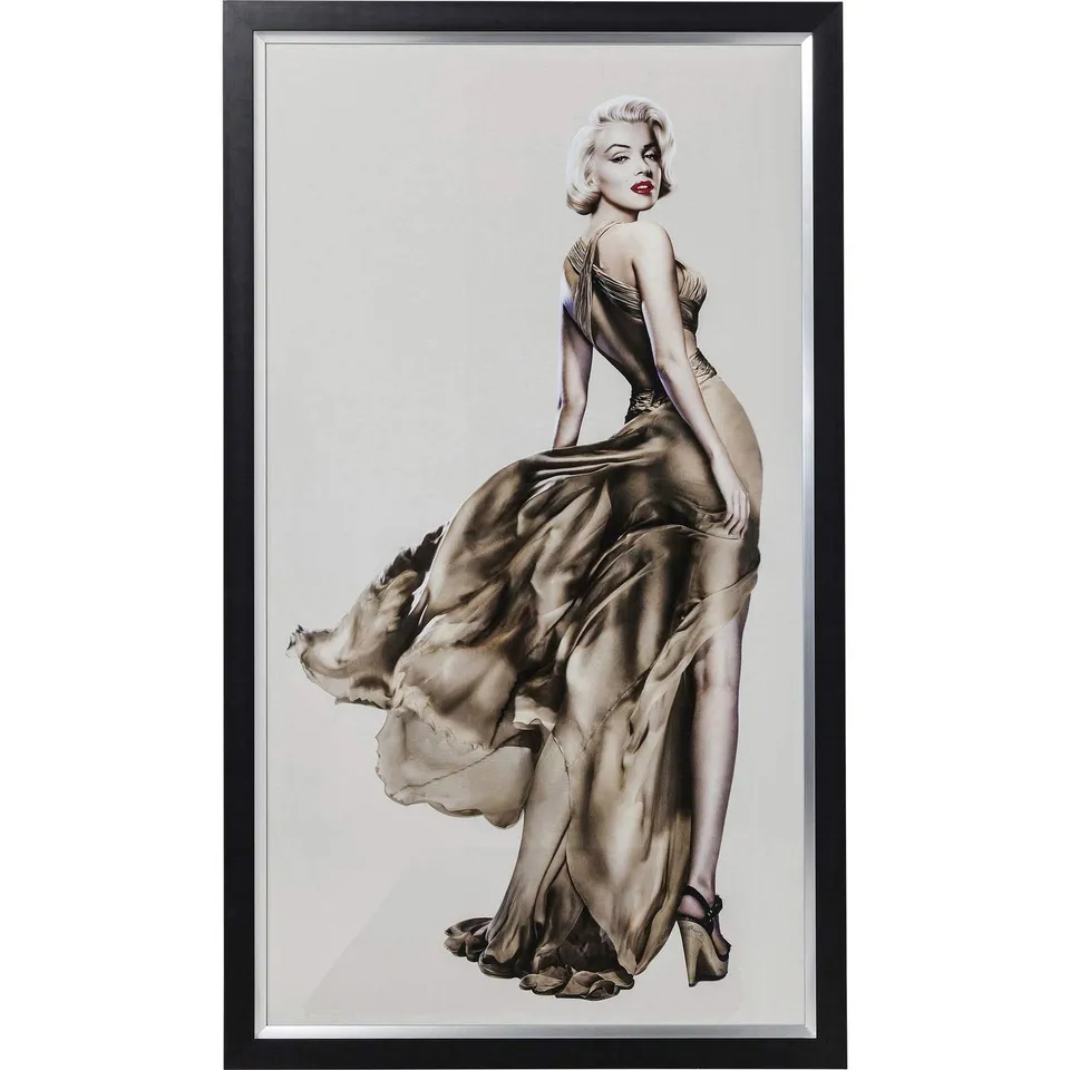 kare-design-frame-marilyn-glasbild-172x100cm-grau-schwarz image 1
