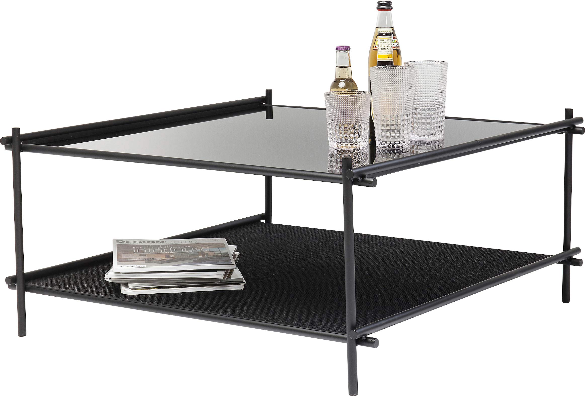 kare-design-couchtisch-mesh-80x80-cm-schwarz-mit-pvc-netzablage image 4