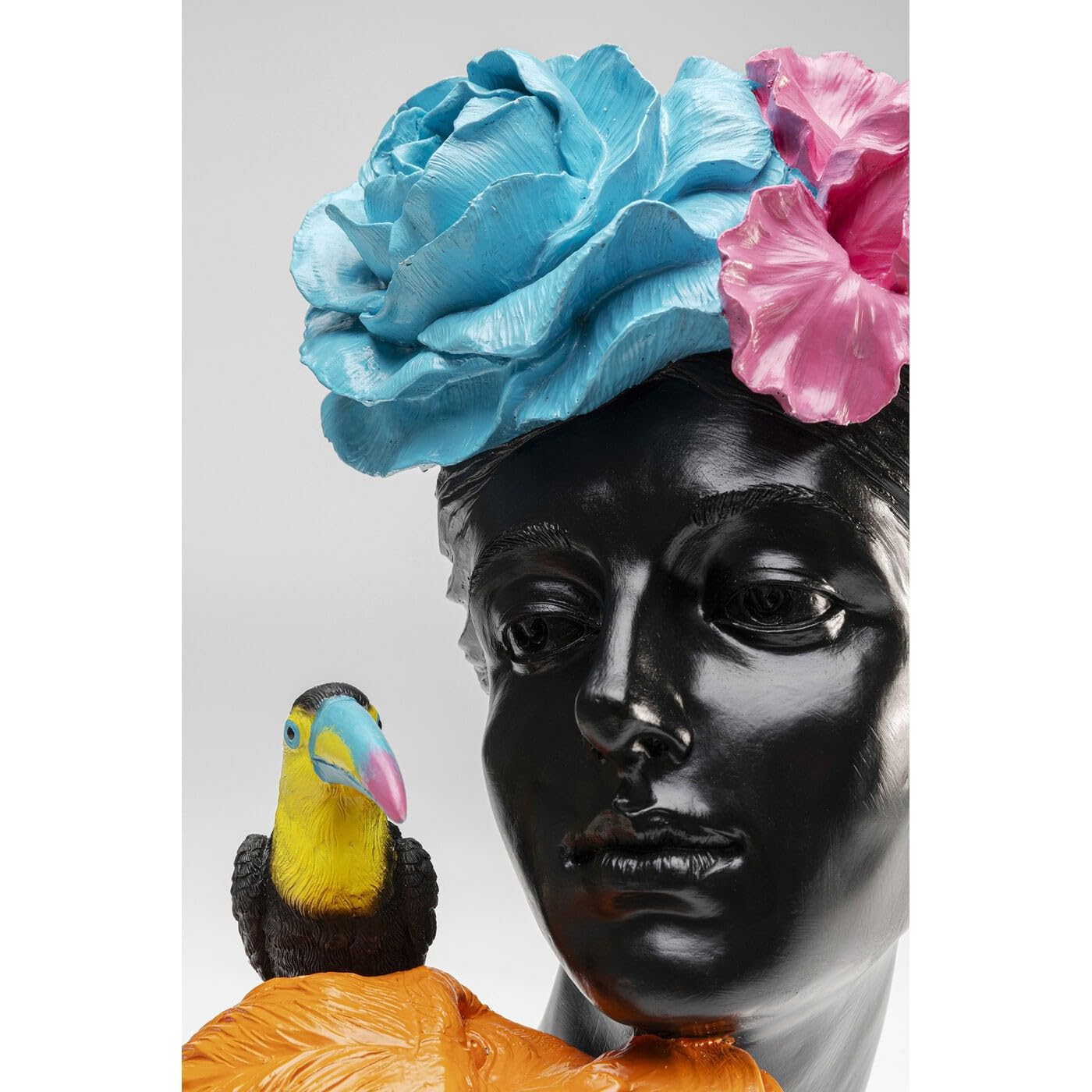 kare-design-deko-figur-jungle-lady-schwarz-bunt-40-cm image 2