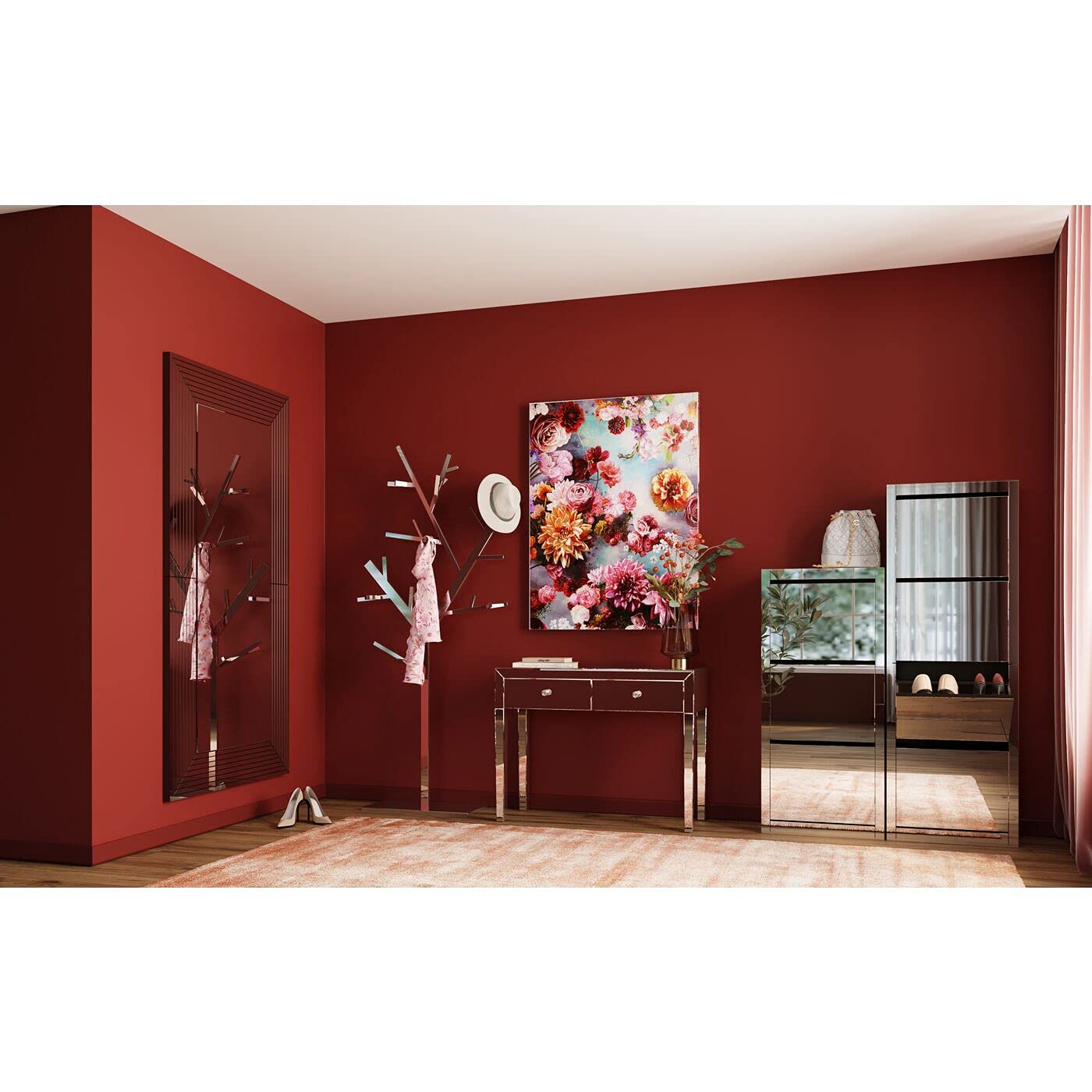 kare-design-spiegel-linea-silber-200x100x4-5-cm-ganzk-rperspiegel-wandspiegel image 2