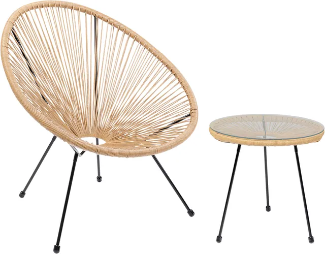 kare-design-acapulco-natur-gartenm-bel-2er-set-loungesessel-beistelltisch-beige image 1