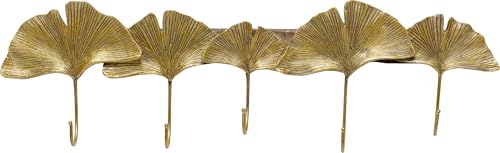 kare-design-wandgarderobe-ginkgo-leaf-gold-garderobenleiste-mit-5-haken-46-5-cm image 7
