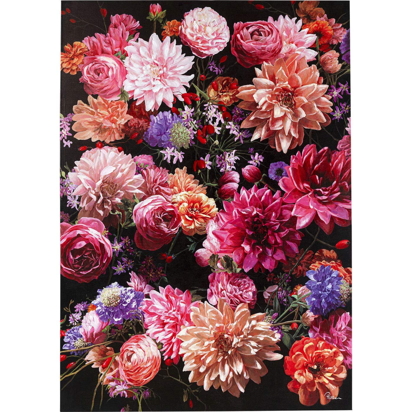 kare-design-bild-touched-flower-bouquet-pink-xxl-leinwand-200x140-cm-mit-acryl-v image 1