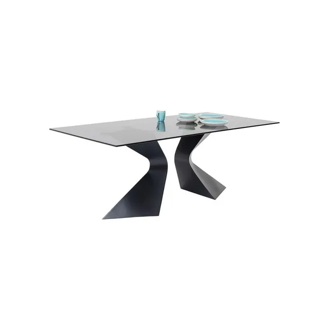 kare-design-gloria-tisch-schwarz-200x100-cm-esstisch-glastisch-f-r-6-8-personen image 1