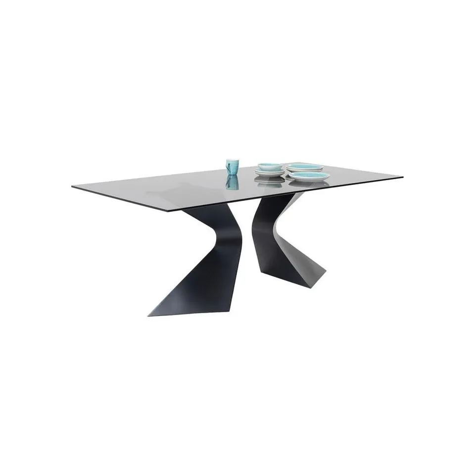kare-design-gloria-tisch-schwarz-200x100-cm-esstisch-glastisch-f-r-6-8-personen image 1