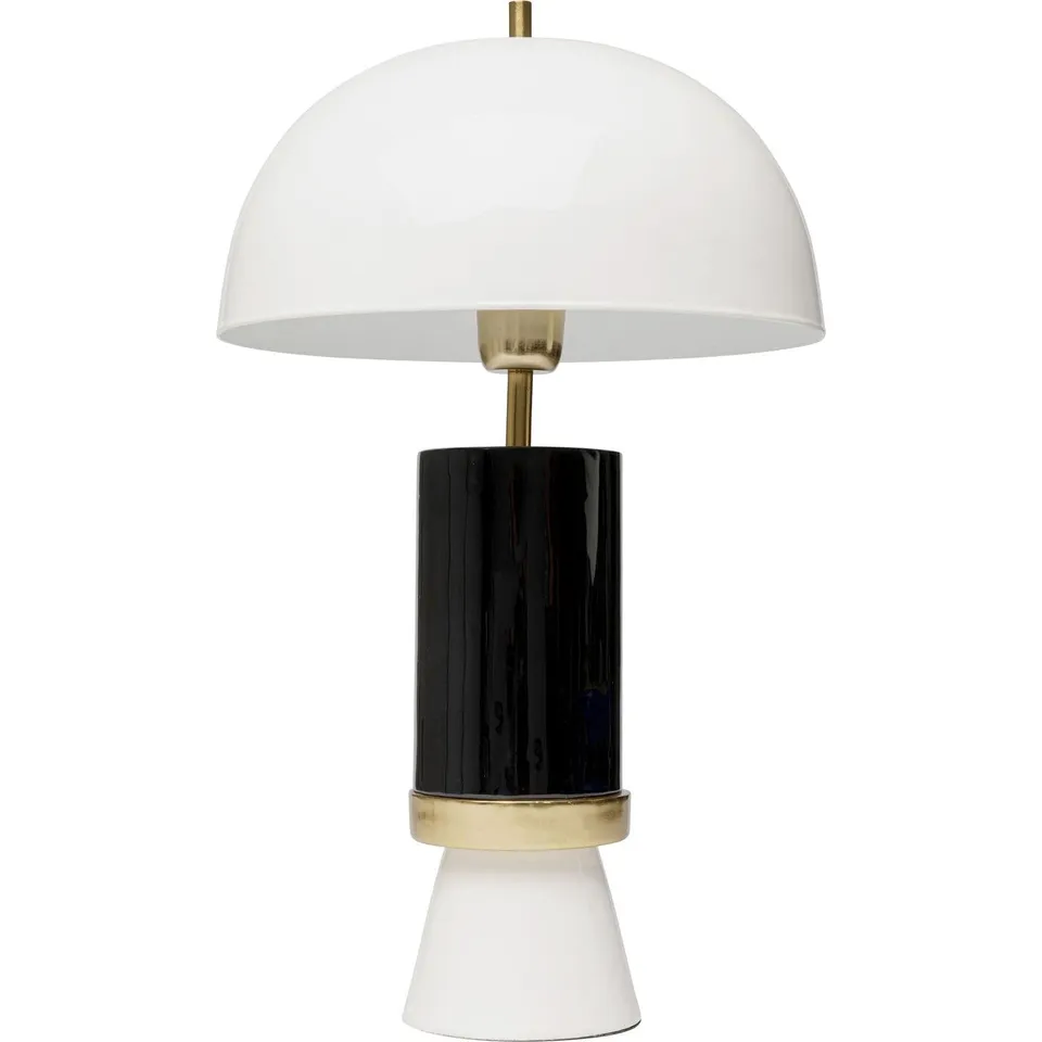 kare-design-tischlampe-josy-schwarz-wei-edelstahl-51x30x30-cm image 1
