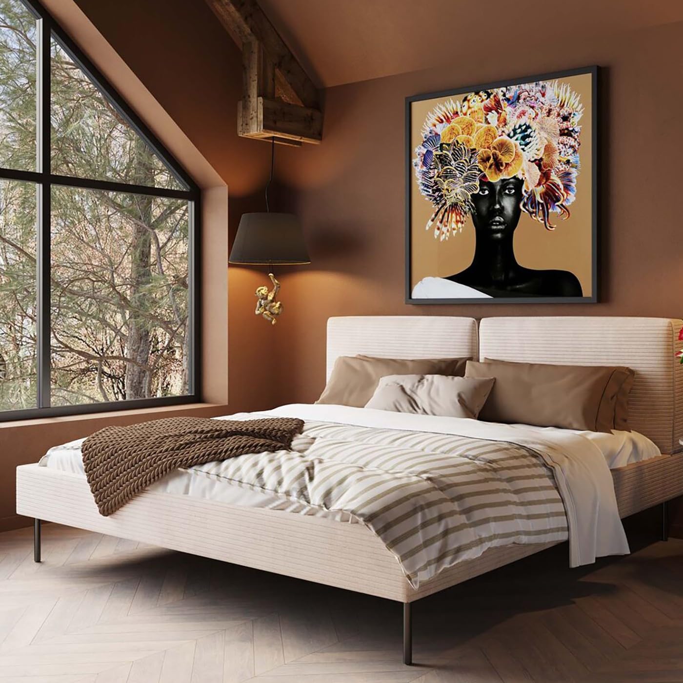 kare-design-bild-flower-hair-mehrfarbig-120x120-cm-alu-rahmen image 6