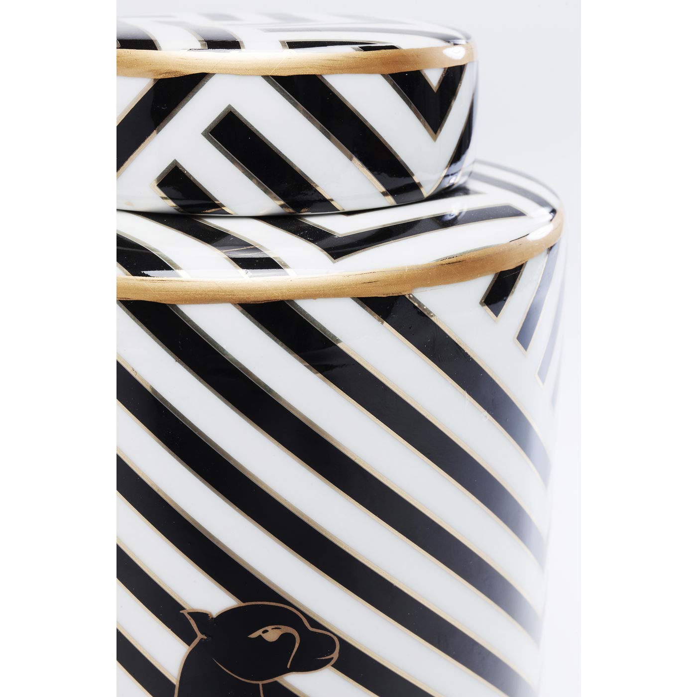 kare-design-deko-gef-panther-schwarz-wei-25-cm-keramik-vase-art-d-co image 4