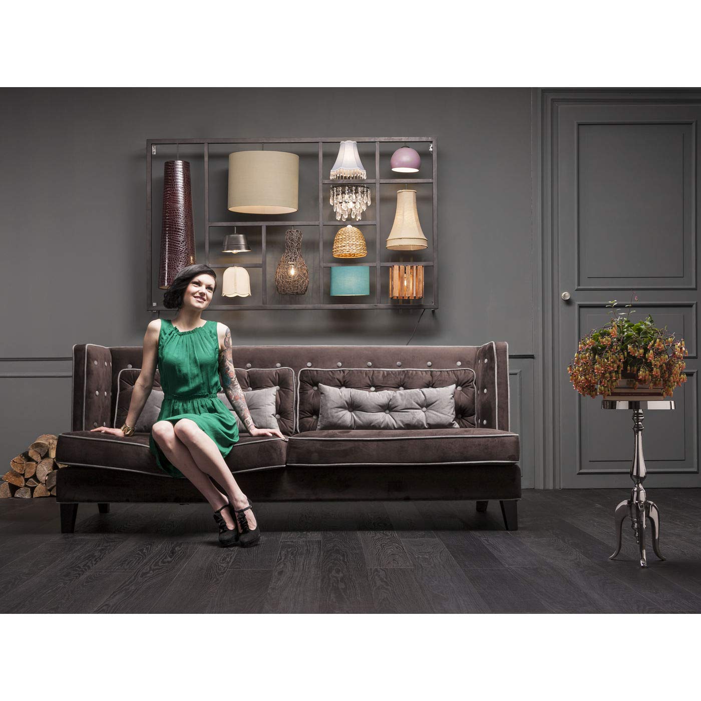kare-design-parecchi-black-140-h-ngeleuchte-stoffschirm-schwarz-wei image 2