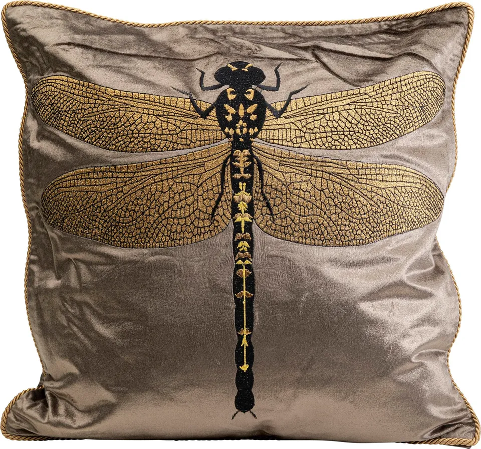 kare-design-glitter-dragonfly-kissen-braun-40x40-cm-inkl-f-llung image 1