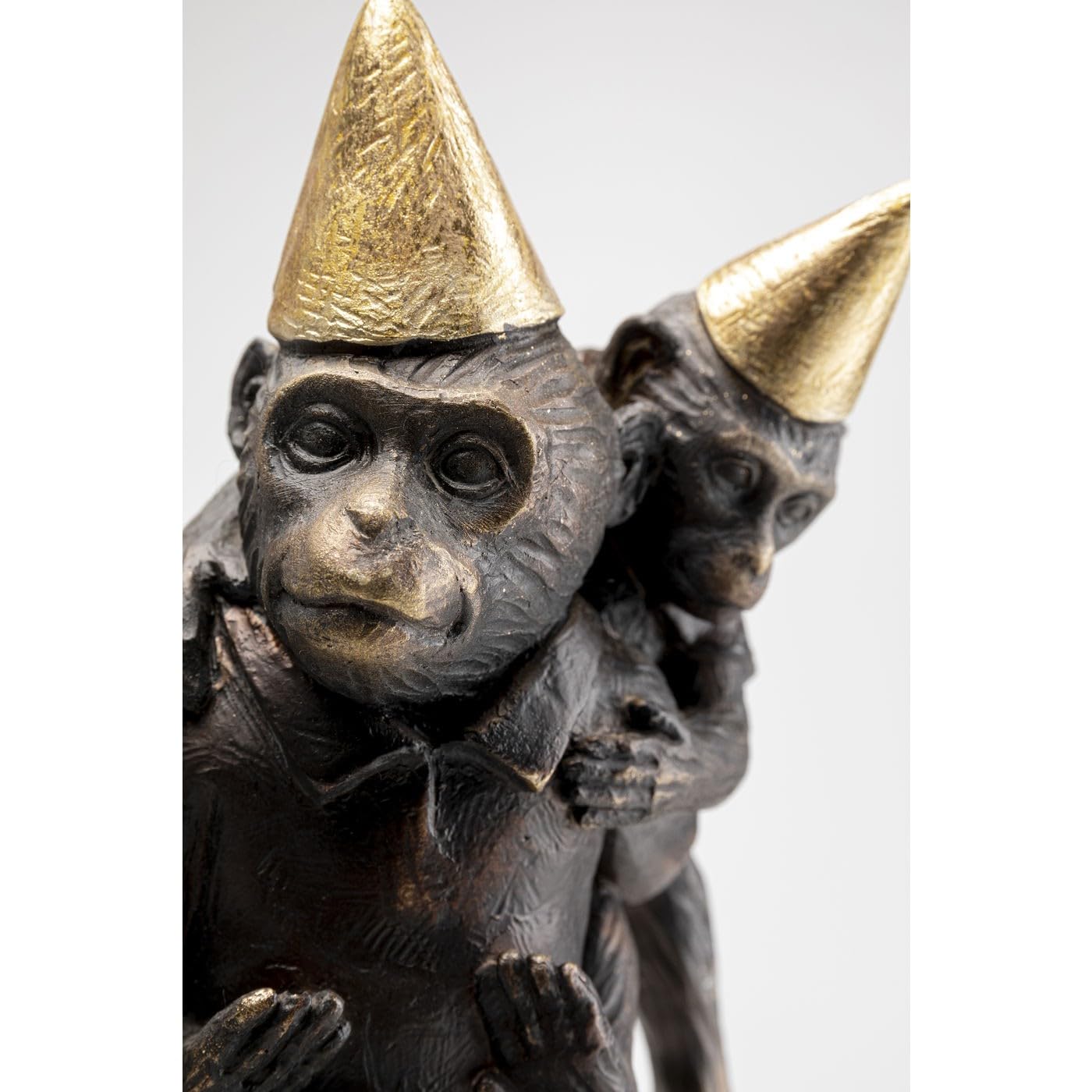 kare-design-dekofigur-affen-zirkus-paar-auf-einrad-mit-marmorsockel image 3