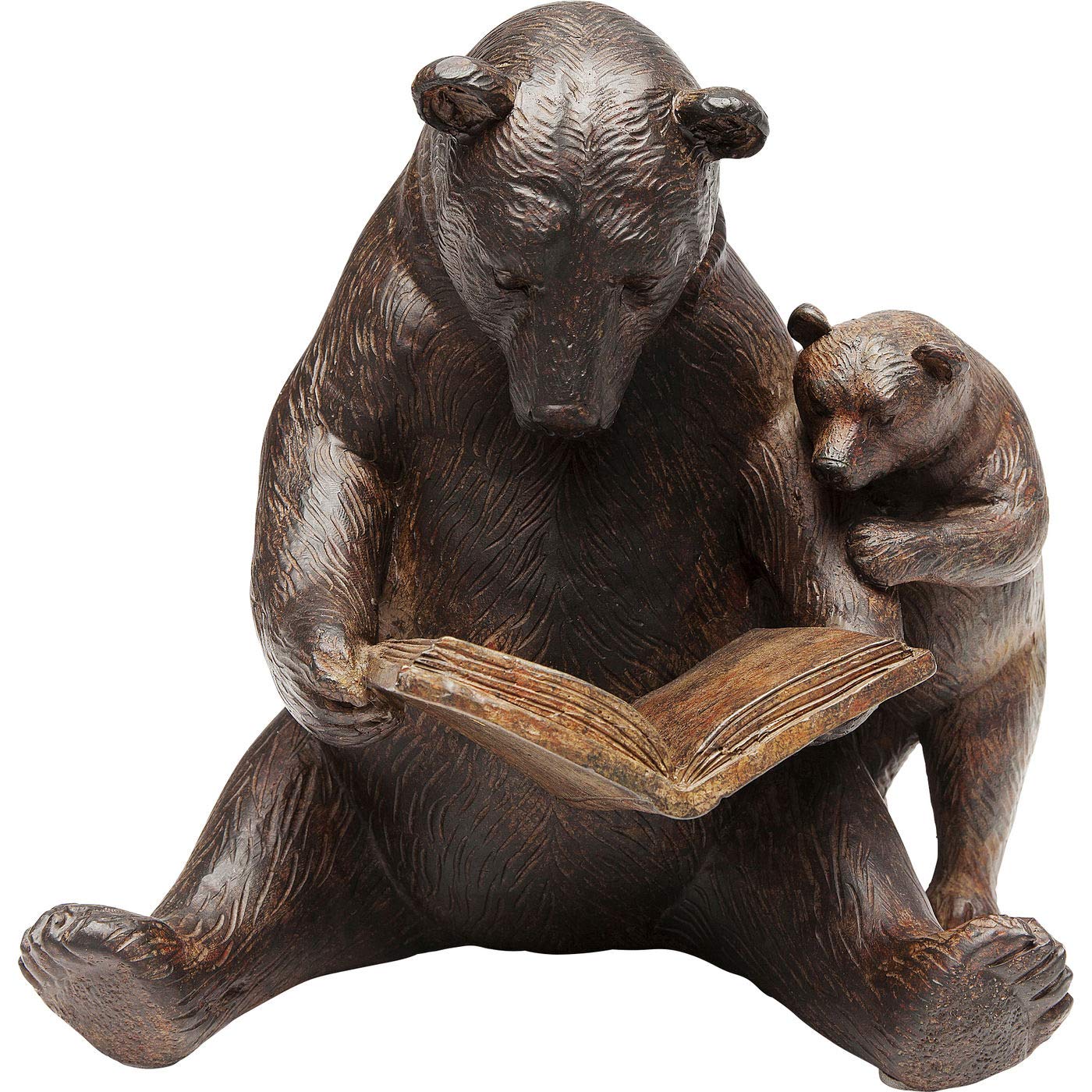 kare-design-lesende-b-ren-deko-figur-braun-18x20x15-cm image 1