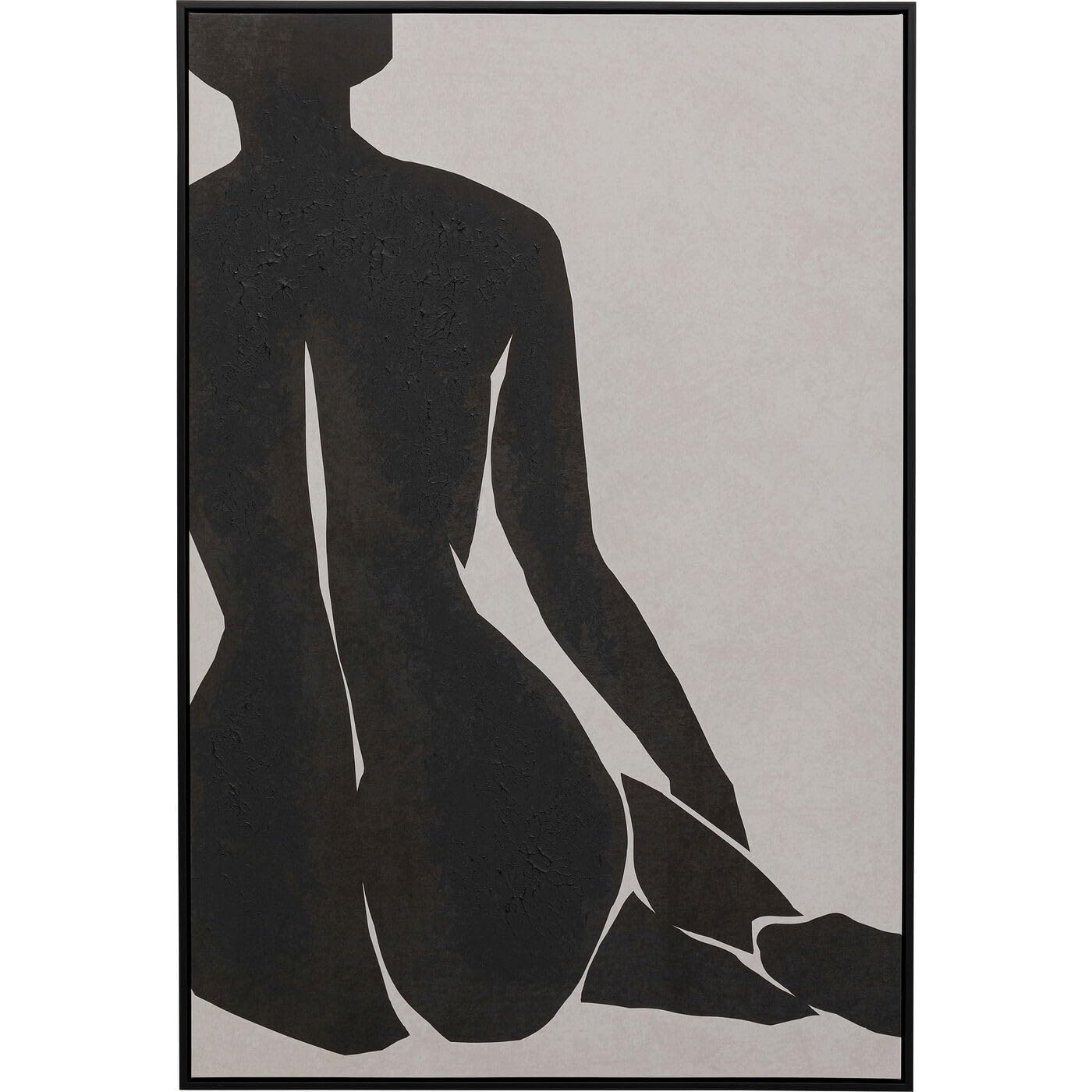 kare-design-nude-lady-leinwandbild-113x73-cm-schwarz-wei-mit-rahmen image 1