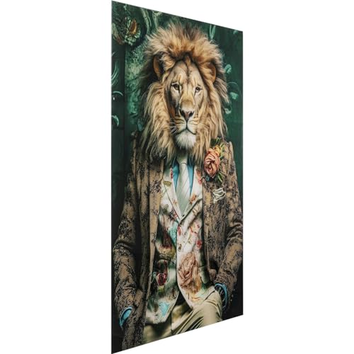kare-design-mister-lion-glasbild-mehrfarbig-150x100-cm-esg-glas image 8