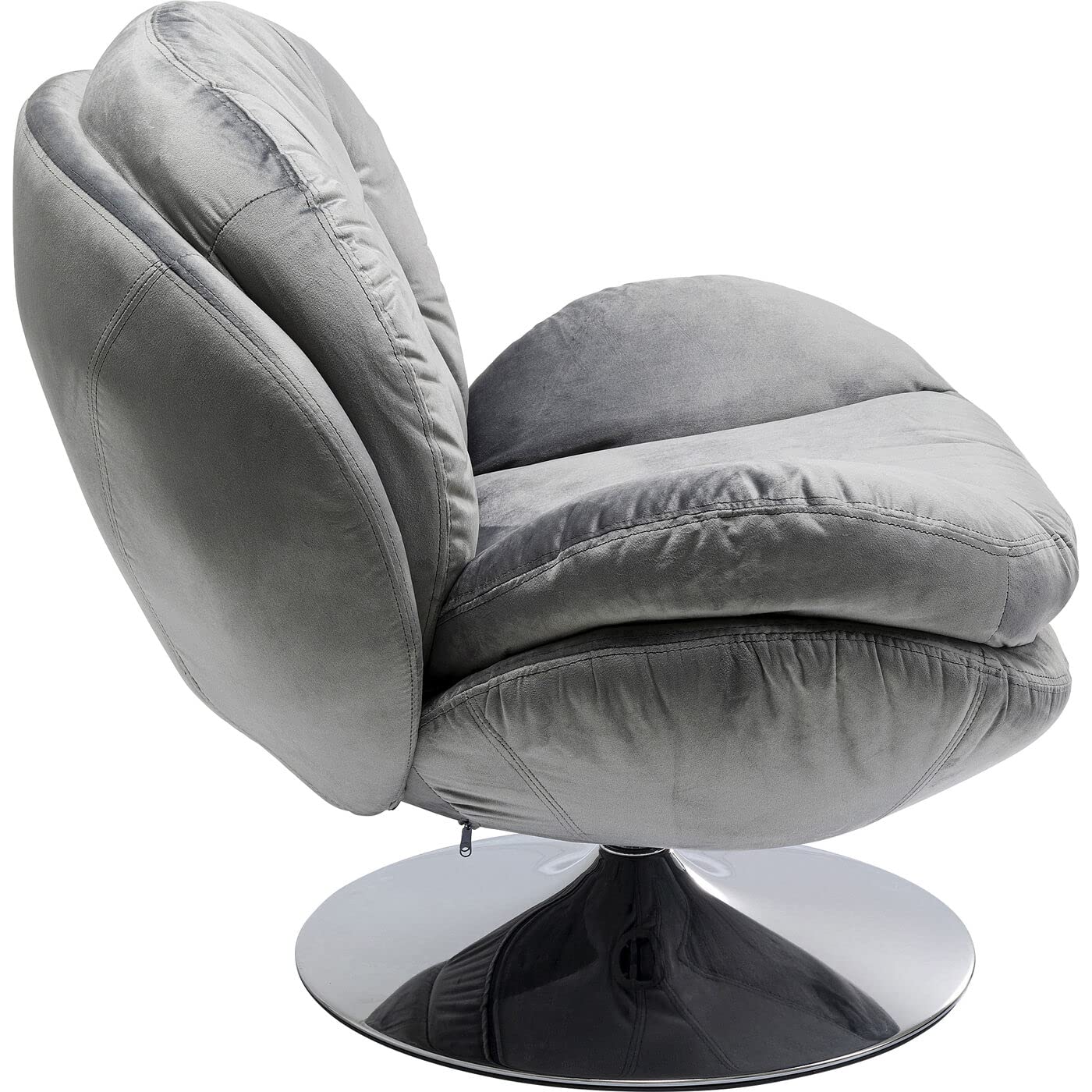 kare-design-drehsessel-cosy-grau-84x81x83-cm-polstersessel-samtoptik-retro image 5