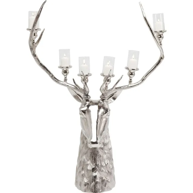 kare-design-reindeer-kerzenleuchter-silber-136x100x50-cm image 1
