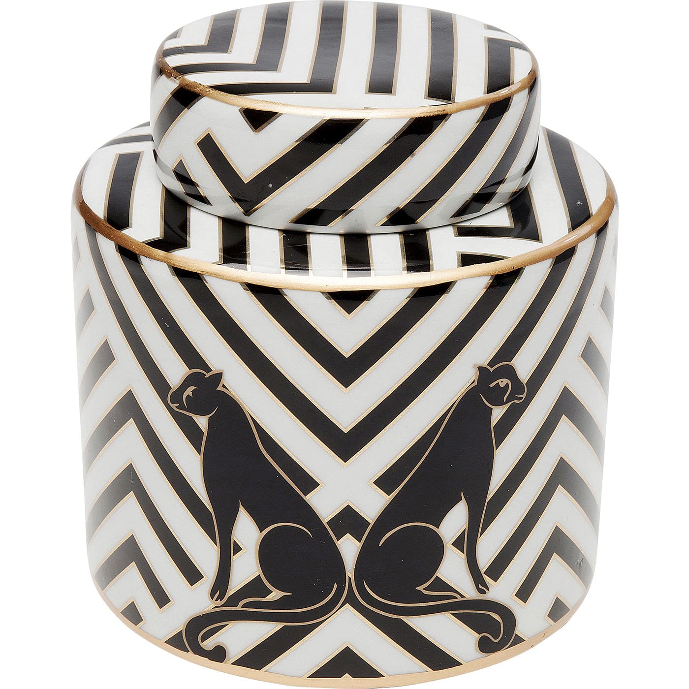 kare-design-panther-deko-gef-dose-16-cm-schwarz-wei-gold image 4