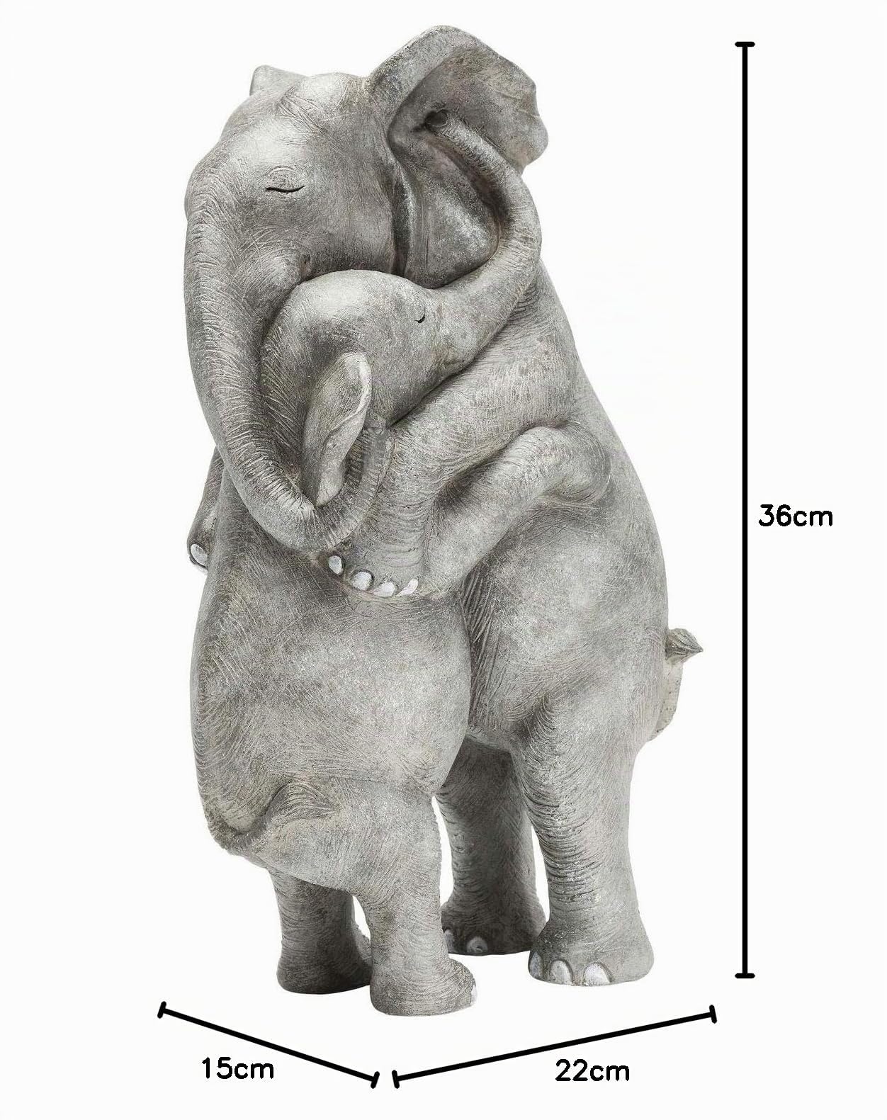kare-design-deko-figur-elephant-hug-grau-36x22x15-cm image 7